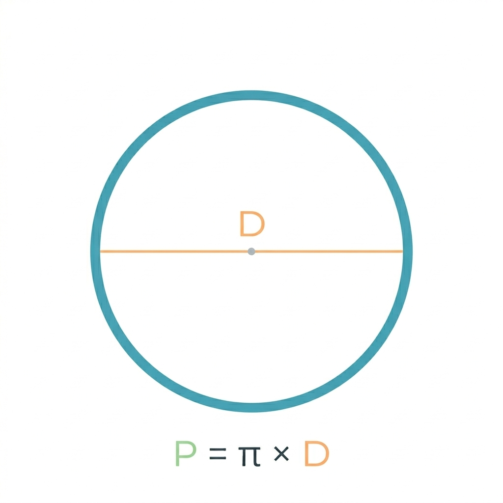 Fórmula del perímetro de un círculo