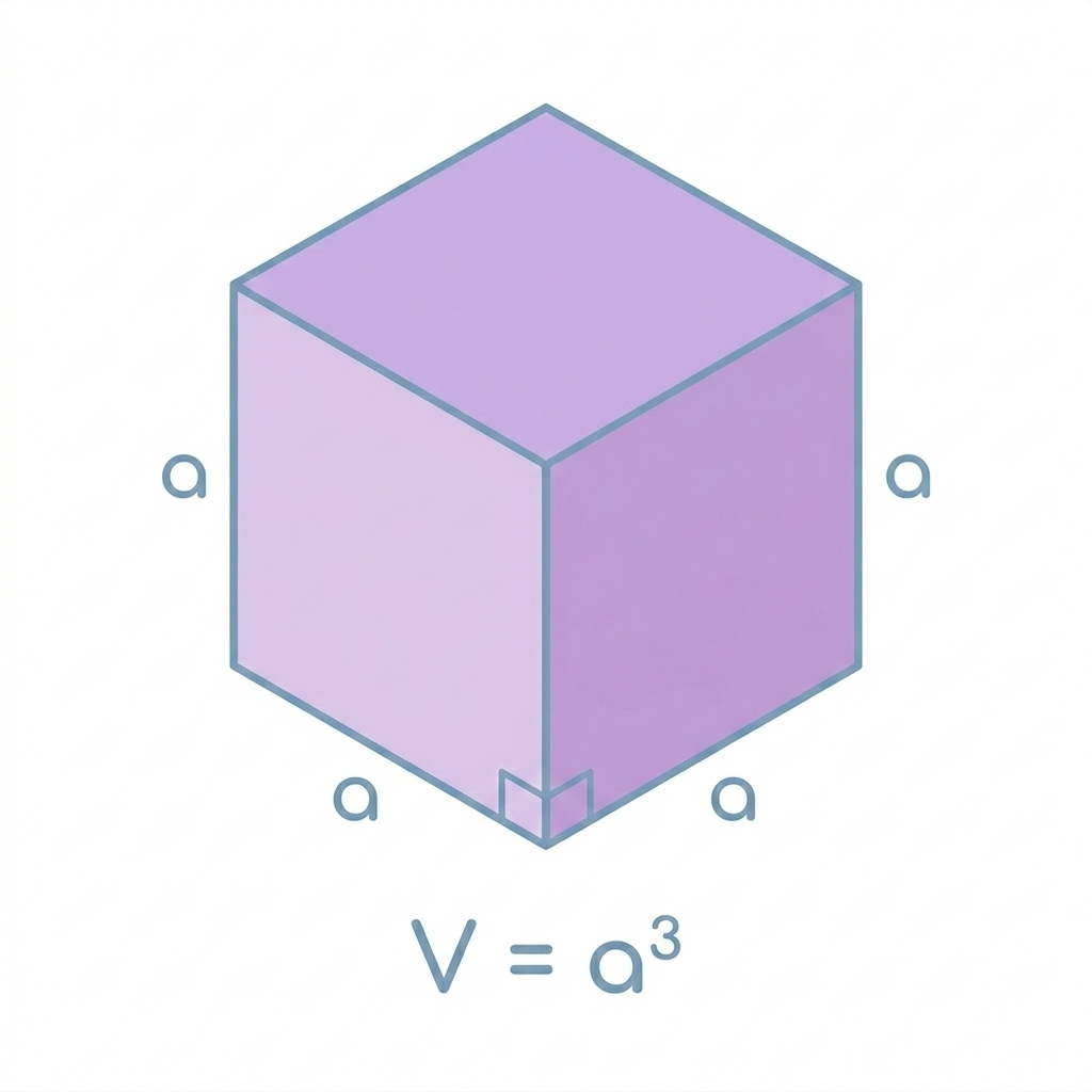 Fórmula del volumen de un cubo